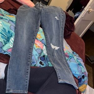 Express Women's Distressed Denim Skinny Jeans